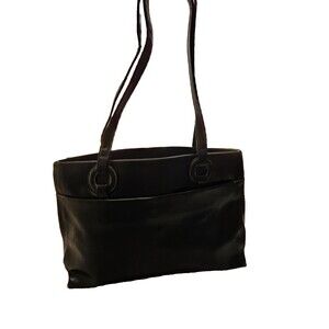 Smartlyte Women's Purse Black Faux Leather Light Pockets Zip Handbag